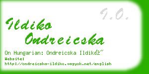 ildiko ondreicska business card